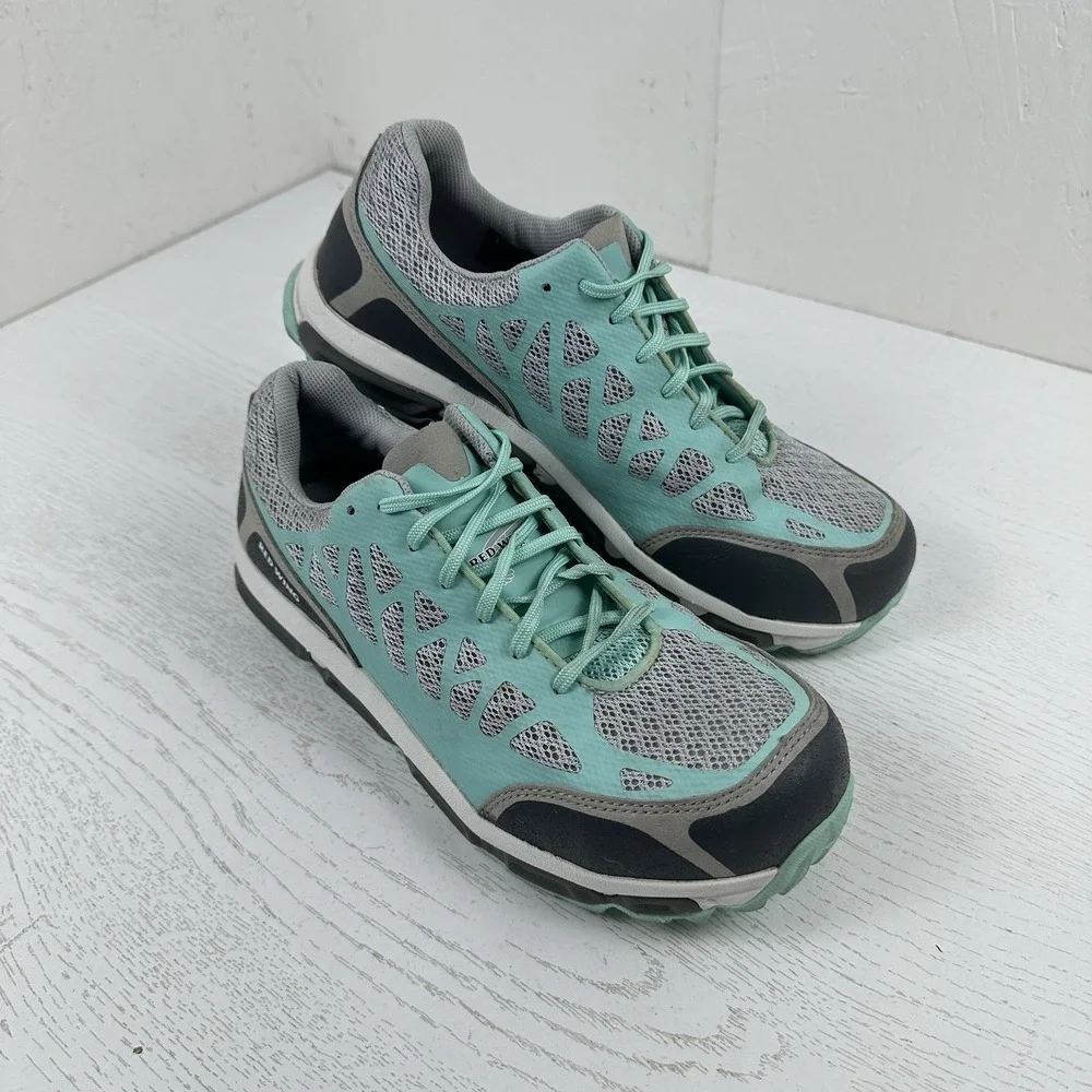 Red Wing Womens 9.5 Safety Toe Sneaker Shoes Stock 2341 Gray Teal‎ Athletic Work